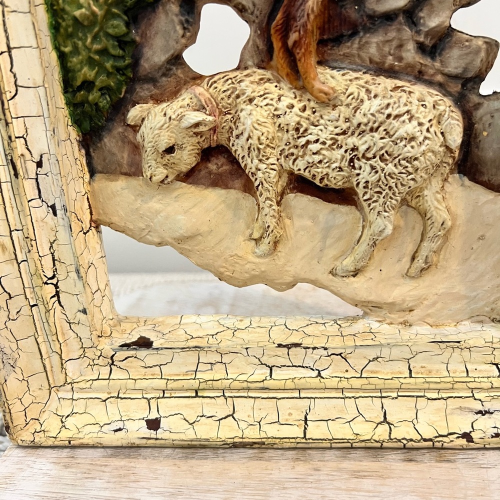 Vintage Shabby Chic Wood Rustic Animal Relief Wall Art - Picture 4 of 16